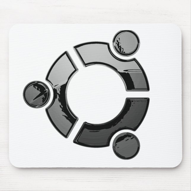 Ubuntu (chrome) mouse pad (Front)