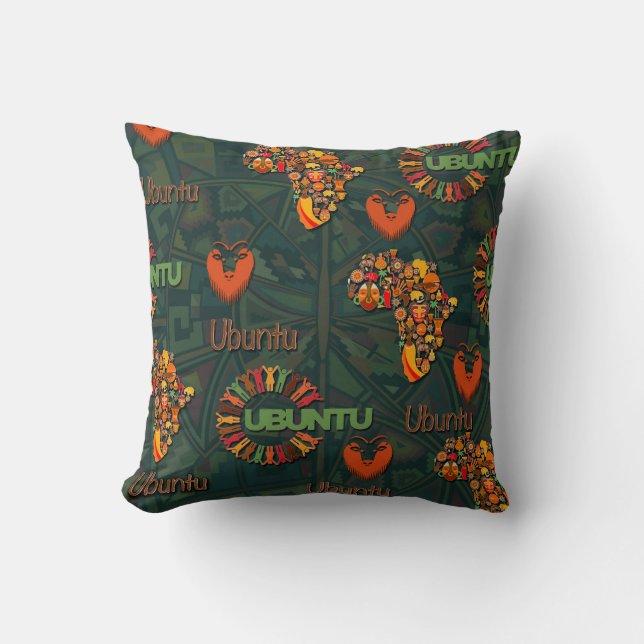Ubuntu - I am because we are. Throw Pillow (Front)