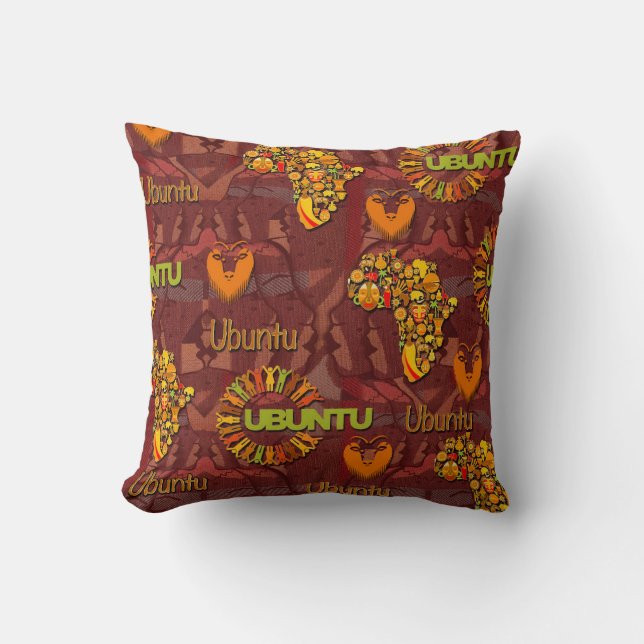 Ubuntu - I am because we are. Throw Pillow (Front)