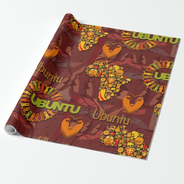 Ubuntu - I am because we are. Wrapping Paper (Unrolled)