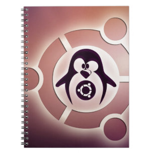 Ubuntu Linux Circle of Friends Logo w/ Tux Notebook