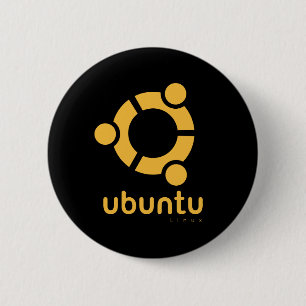 Ubuntu Linux Open Source 2 Inch Round Button