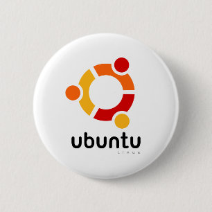 Ubuntu Linux Open Source 2 Inch Round Button