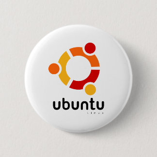 Ubuntu Linux Open Source 2 Inch Round Button