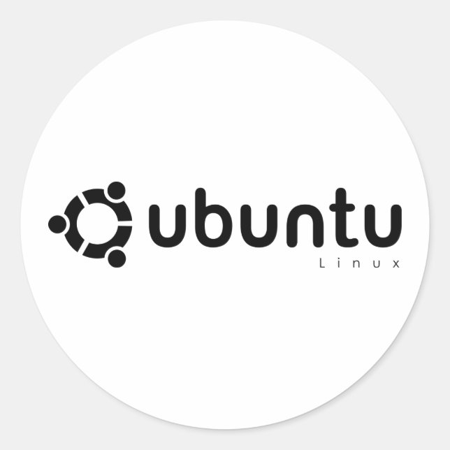 Ubuntu Linux Open Source Classic Round Sticker (Front)