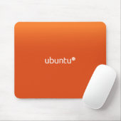 Ubuntu Linux Orange Mouse Pad (With Mouse)