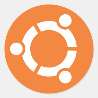 Ubuntu logo classic round sticker