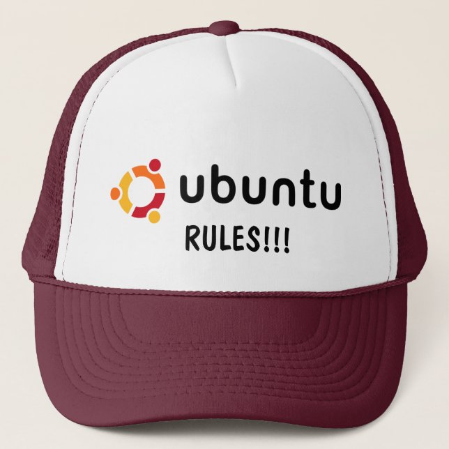 Ubuntu RULES!!! Trucker Hat (Front)