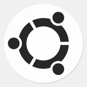 Ubuntu White sticker circle