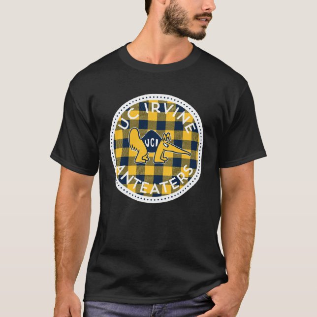 UC Irvine Anteaters Plaid Badge T-Shirt (Front)