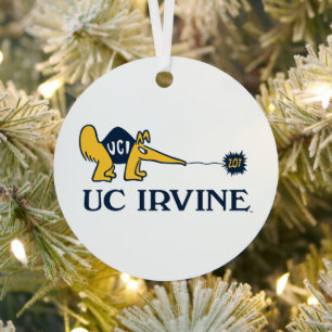 UC Irvine   UCI Anteaters Zot! Metal Ornament