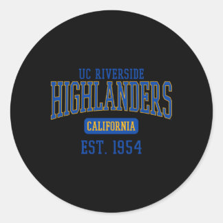 Uc Riverside Highlanders Est Date Classic Round Sticker