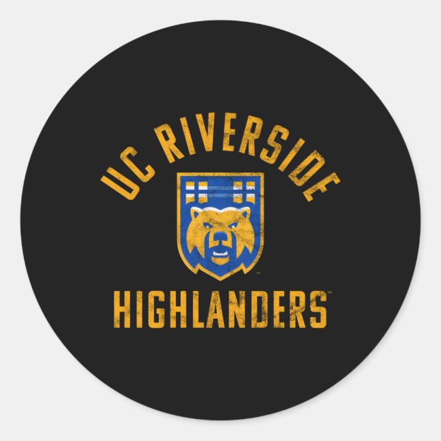 Uc Riverside Highlanders Large Classic Round Sticker (Front)