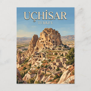 Uçhisar Castle Turkey Postcard