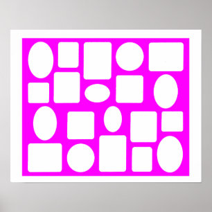 ! UCréate Your Own Art or Pics Poster Magenta Bg
