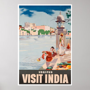 Udaipur Art India Travel Poster Indian Print