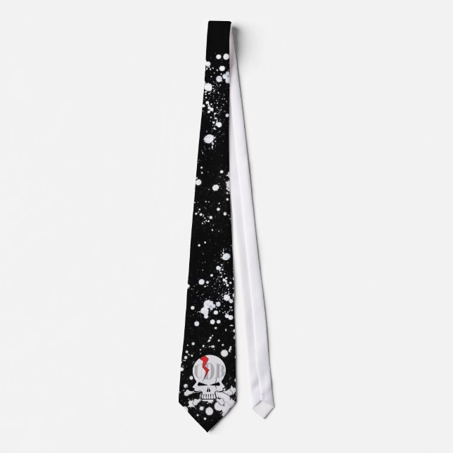 UDB Tie - White Splatter (Front)