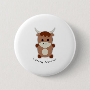 Udderly Adorable Cow 2 Inch Round Button