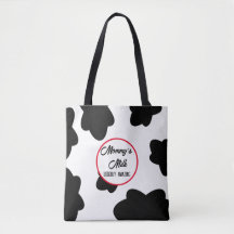 “Udderly Amazing” Cow Print Tote