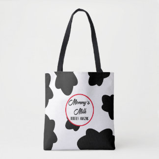 “Udderly Amazing” Cow Print Tote Bag