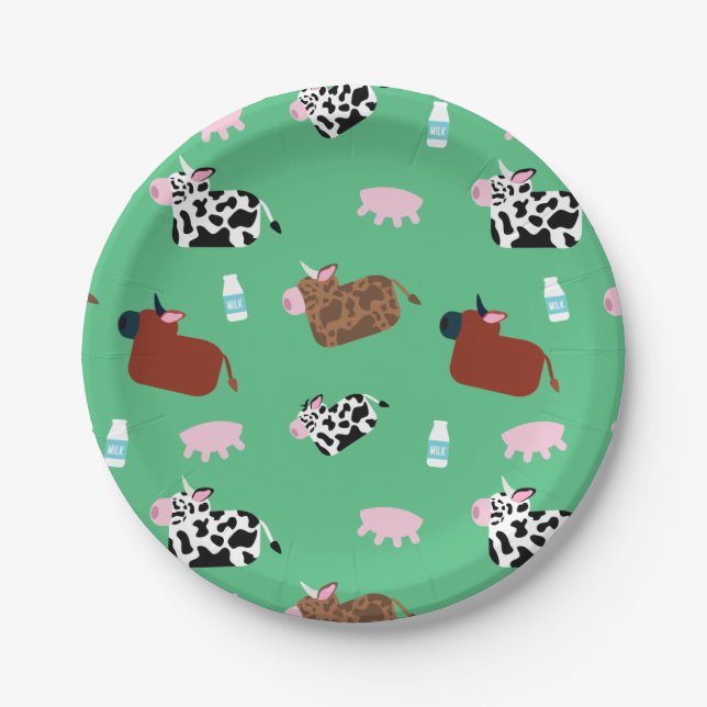Udderly Cows Paper Plate (Front)