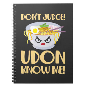 Udon Noodle Soup Pun Japanese Kitchen Food Notebook