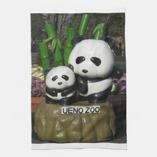 Ueno Zoo Panda Sign Kitchen Towel