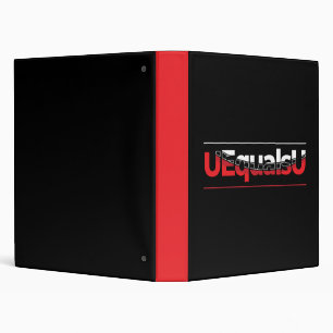 UEqualsU HIV Undetectable Typography Art Binder