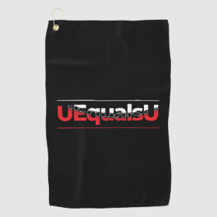 UEqualsU HIV Undetectable Typography Art Golf Towel