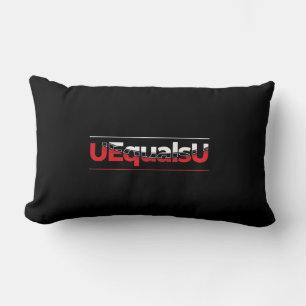 UEqualsU HIV Undetectable Typography Art Lumbar Pillow