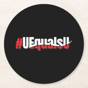UEqualsU HIV Undetectable Untransmittable Art Round Paper Coaster