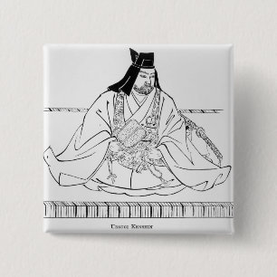 Uesugi Kenshin 2 Inch Square Button