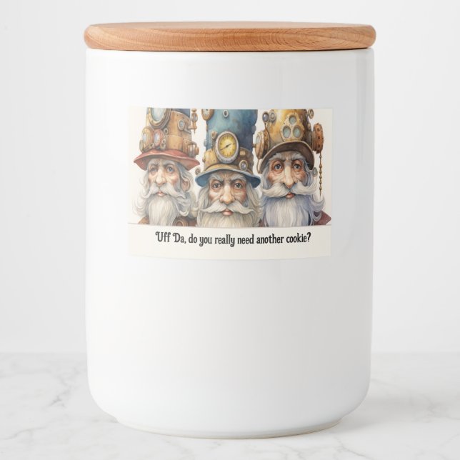Uff Da Candy or Cookie Guardian Gnomes Food Label (Front)
