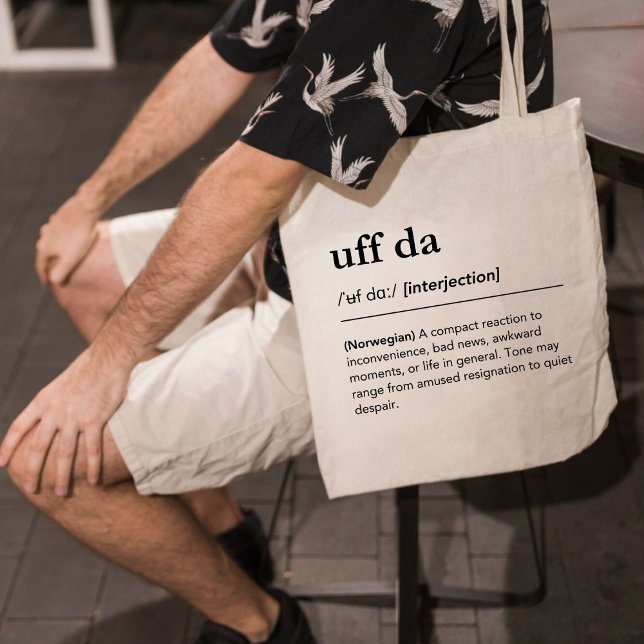 Uff Da Definition Norway Funny Norwegian Gift Tote Bag (Creator Uploaded)