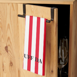 Uff Da Red Stripe Kitchen Towels