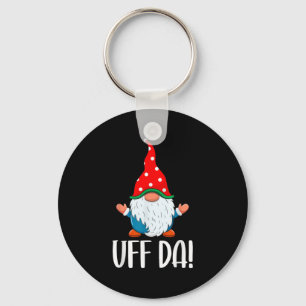 Uff Da Swediomte Gnome Christmas  Keychain