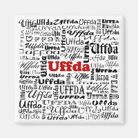 Uffda Square Magnet