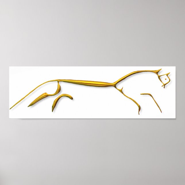 Uffington Horse gold poster (Front)