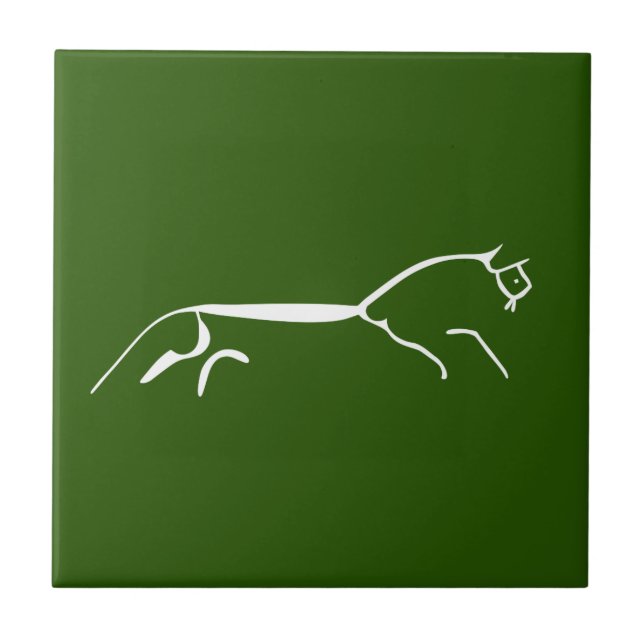 Uffington white horse ancient geoglyph symbol engl tile (Front)