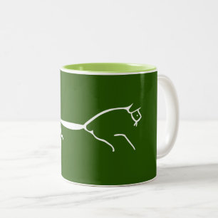 Uffington white horse ancient geoglyph symbol engl Two-Tone coffee mug