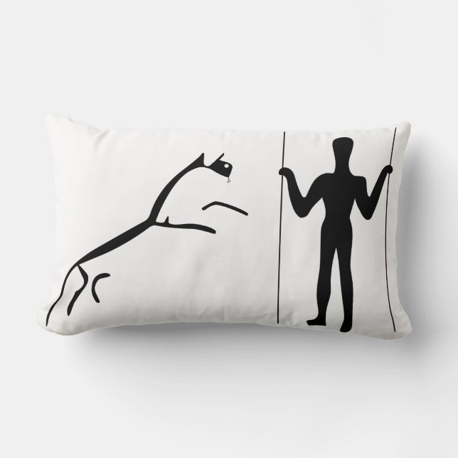 Uffington White Horse - Long Man Lumbar Pillow (Front)