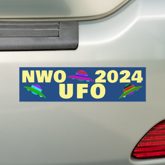 UFO 2024 Bumper Sticker (On Car)