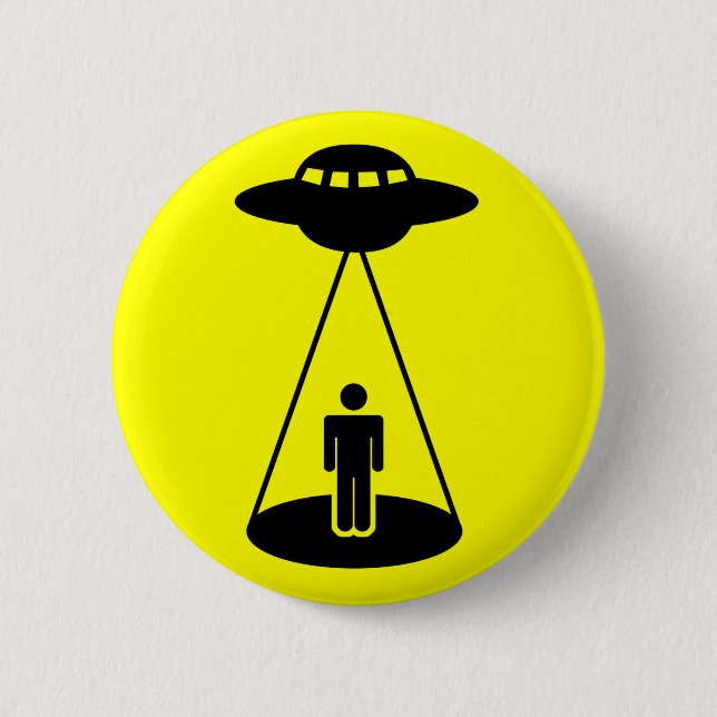 UFO Abduction 2 Inch Round Button (Front)