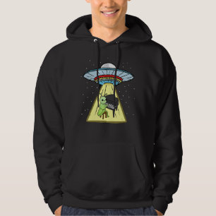 Ufo Abduction Grasshopper Piano Player Hoodie