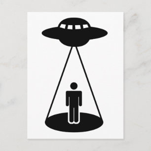 UFO Abduction Postcard