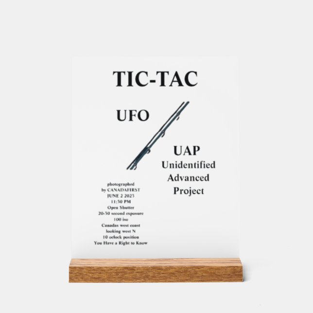 UFO ACRYLIC SIGN (Front)