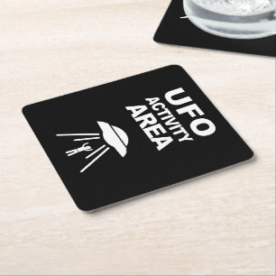 UFO activity area, geeky design Paper Coaster