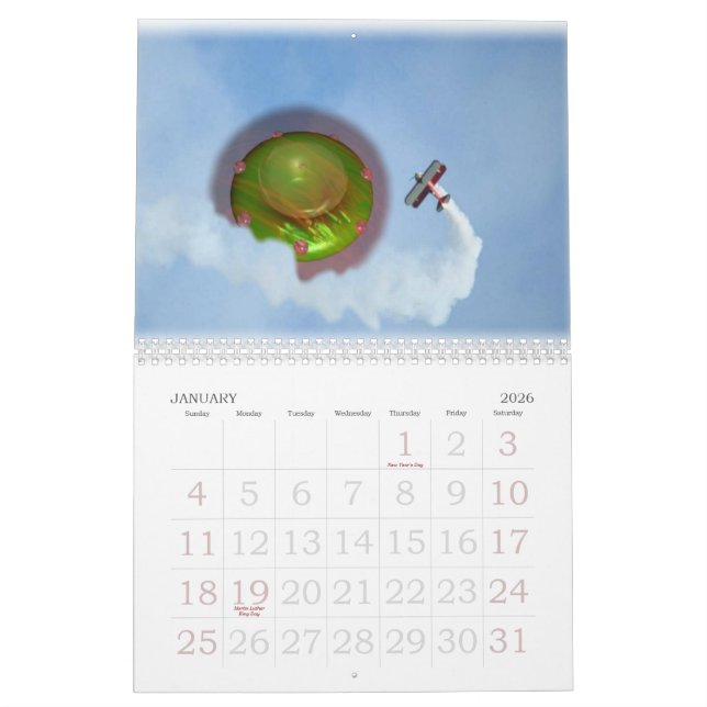UFO Air show over Los Gatos Calendar (Jan 2026)