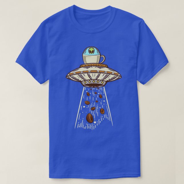 Ufo Alien Abduction Coffee T-Shirt (Design Front)