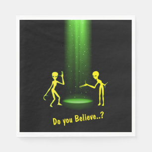 UFO Alien Abduction 👽 Do You Believe? Napkin